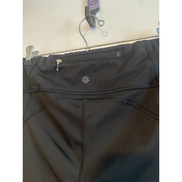 Athleta Velocity Stash Pocket 7/8 Tight Black Pockets LARGE - Picture 4 of 8